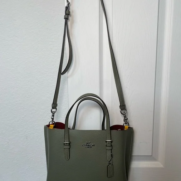 Coach Sage Green Leather Tote and Wristlet Set - Picture 8 of 10
